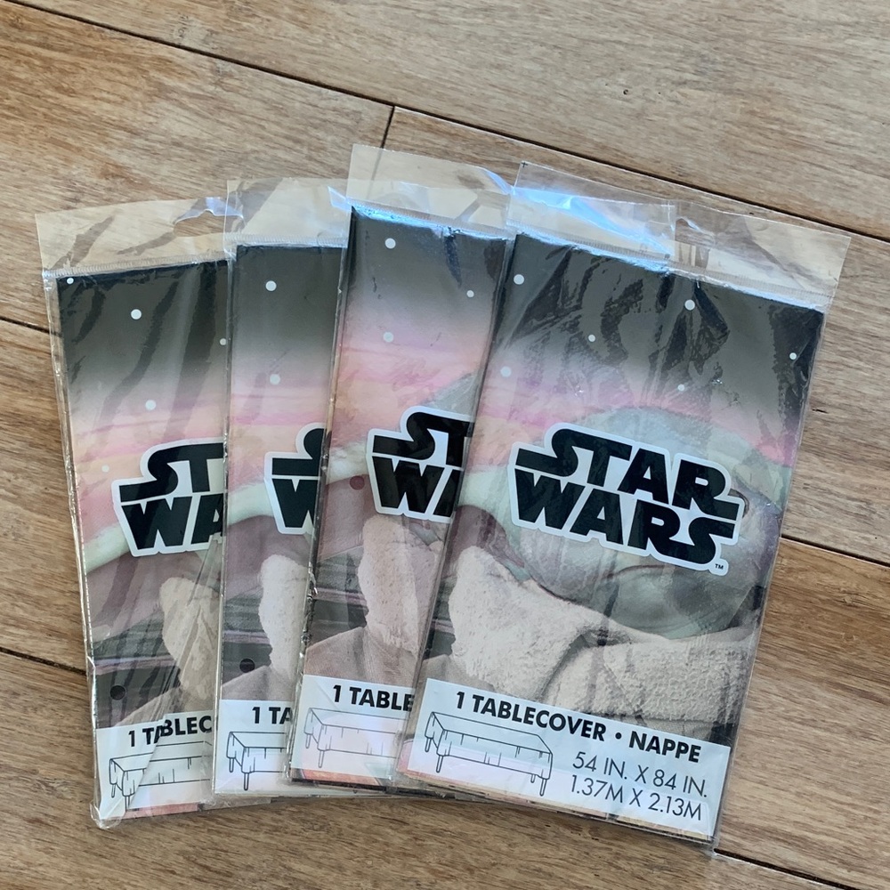 Star Wars Mandalorian Table covers- 4 in bundle NWT